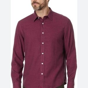 UNTUCKit Men's Button-Down Shirt in Burgundy Plum
